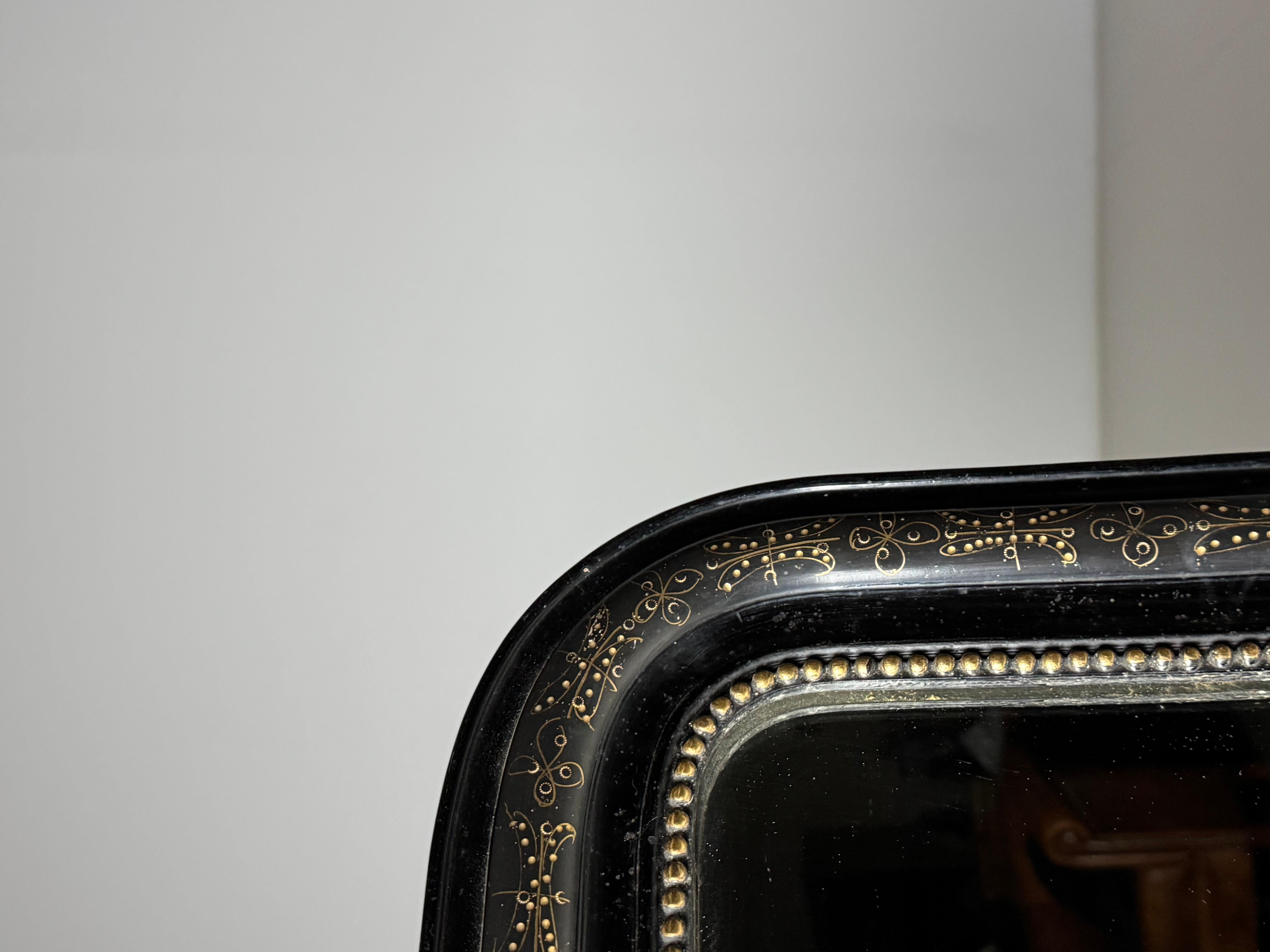 Specchio francese Louis Philippe, nero in vendita 2