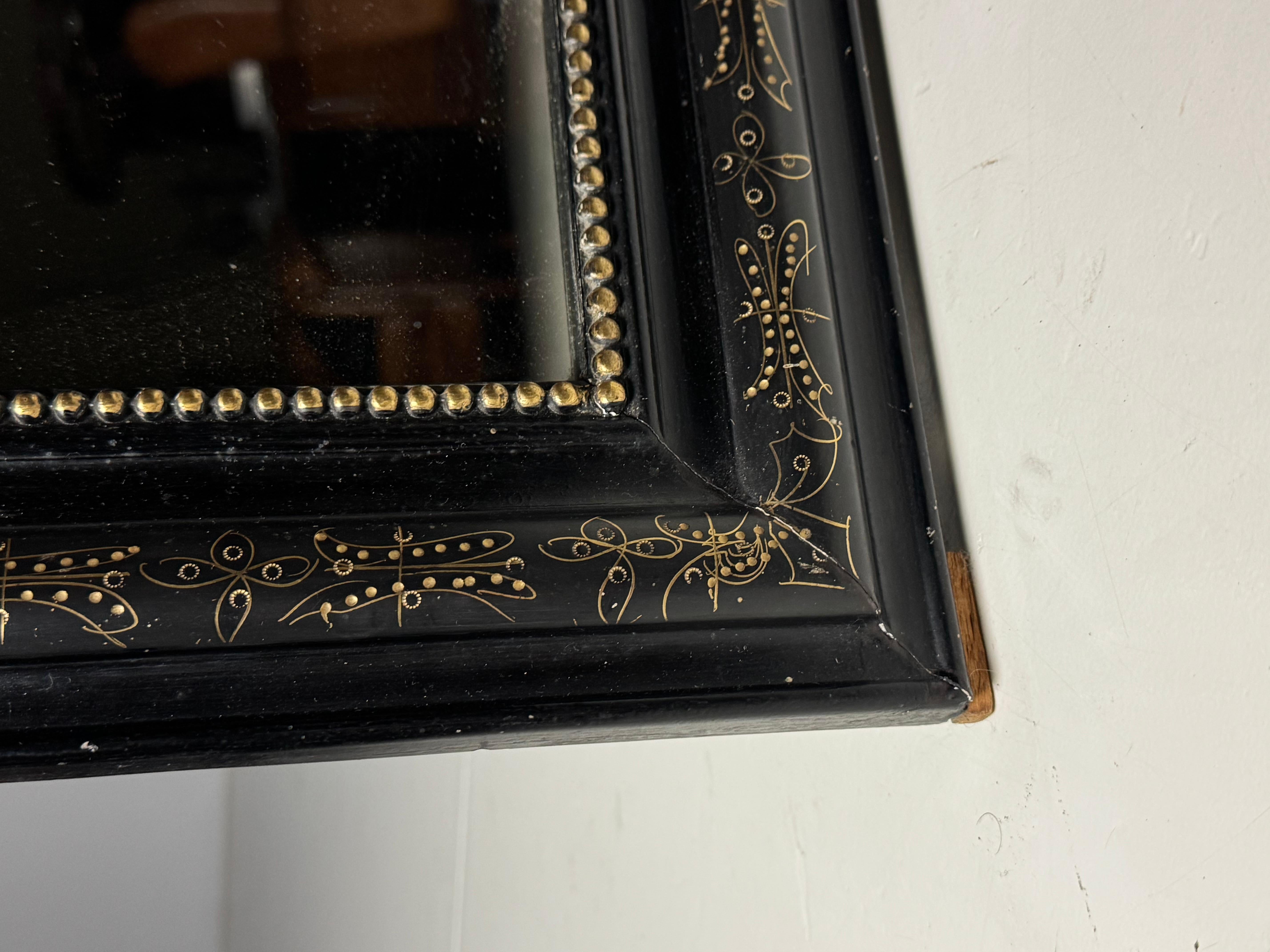 Specchio francese Louis Philippe, nero in vendita 5