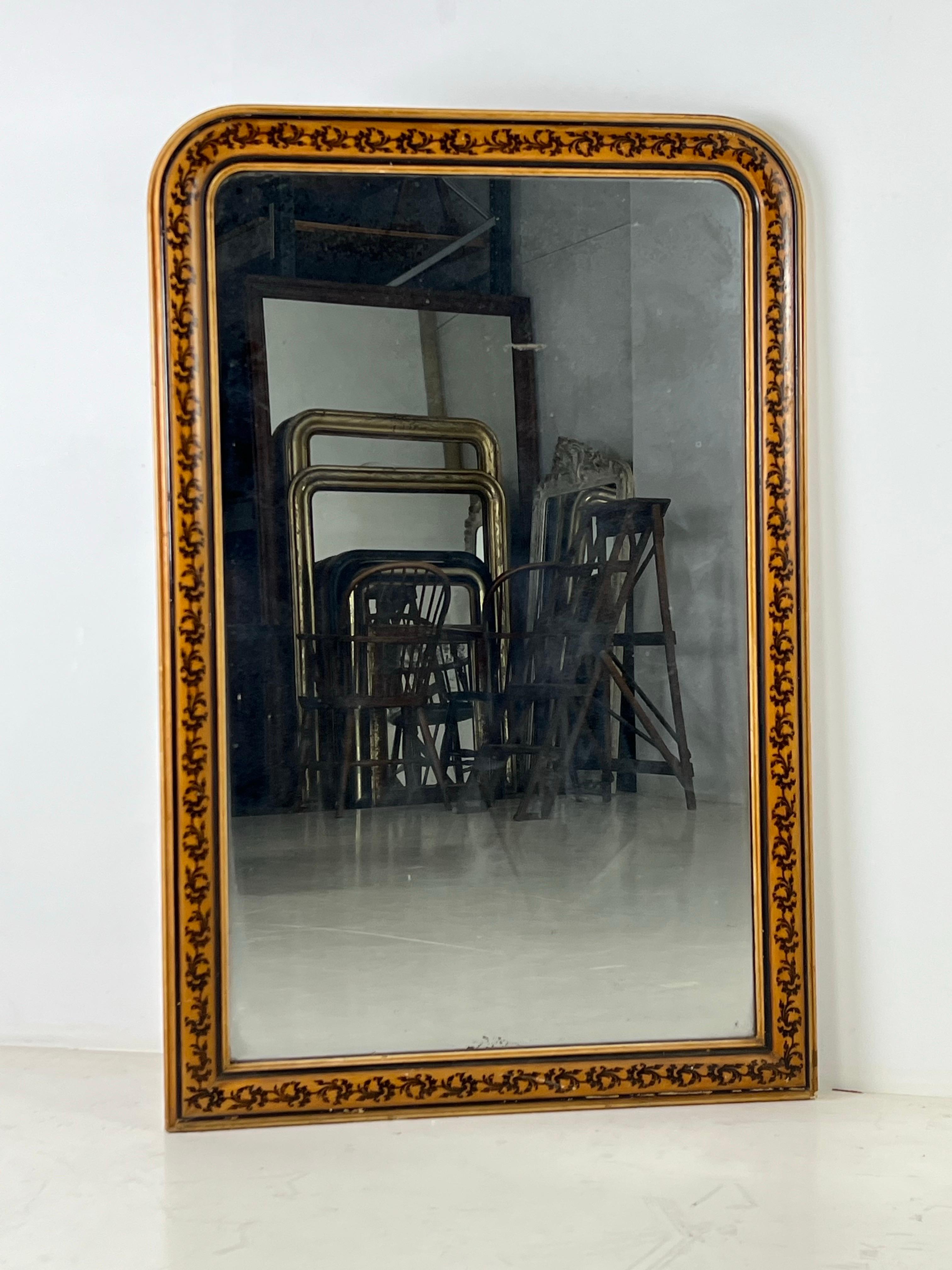 French Louis Philippe Mirror flower motive For Sale 5