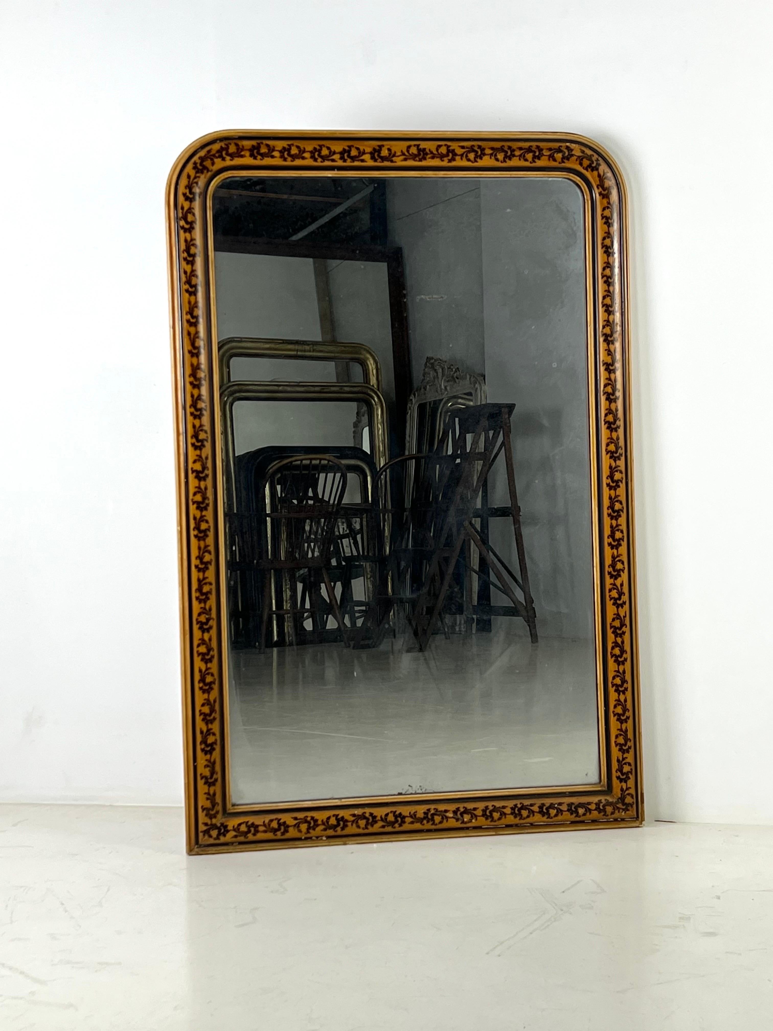 French Louis Philippe Mirror flower motive For Sale 2