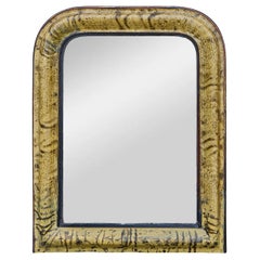 French Louis-Philippe Mirror with Faux Tortoiseshell Painted Frame, circa 1850