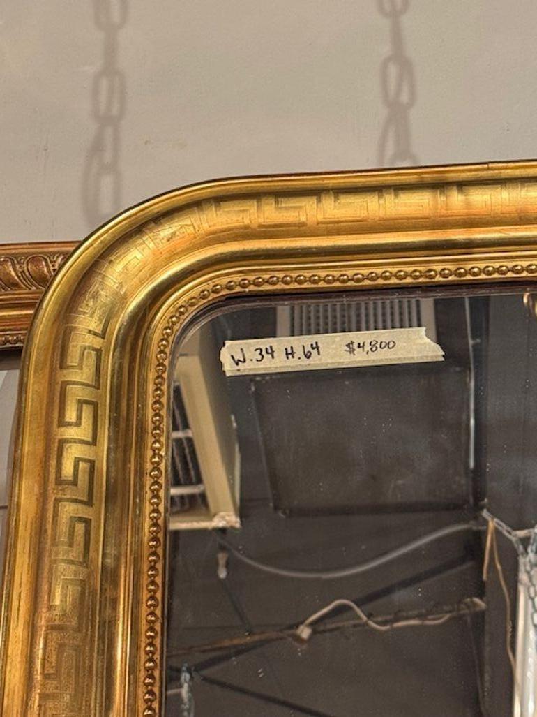 French Louis Philippe Mirror with Greek Pattern For Sale 2