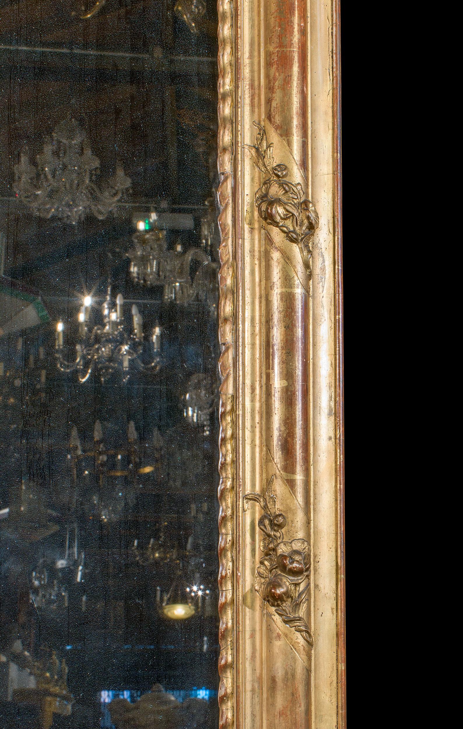 19th Century French Louis Philippe Overmantel Mirror