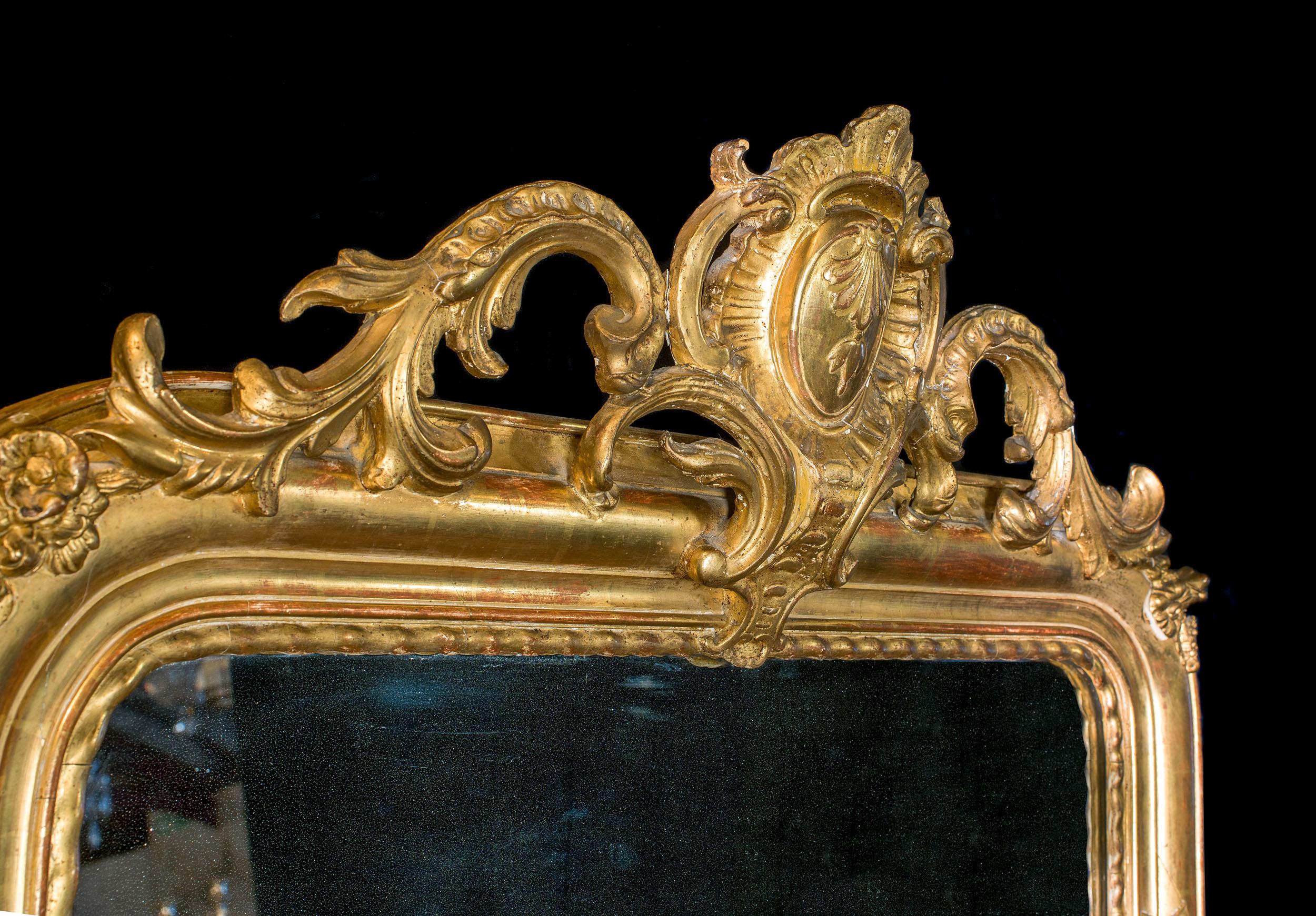 French Louis Philippe Overmantel Mirror 1