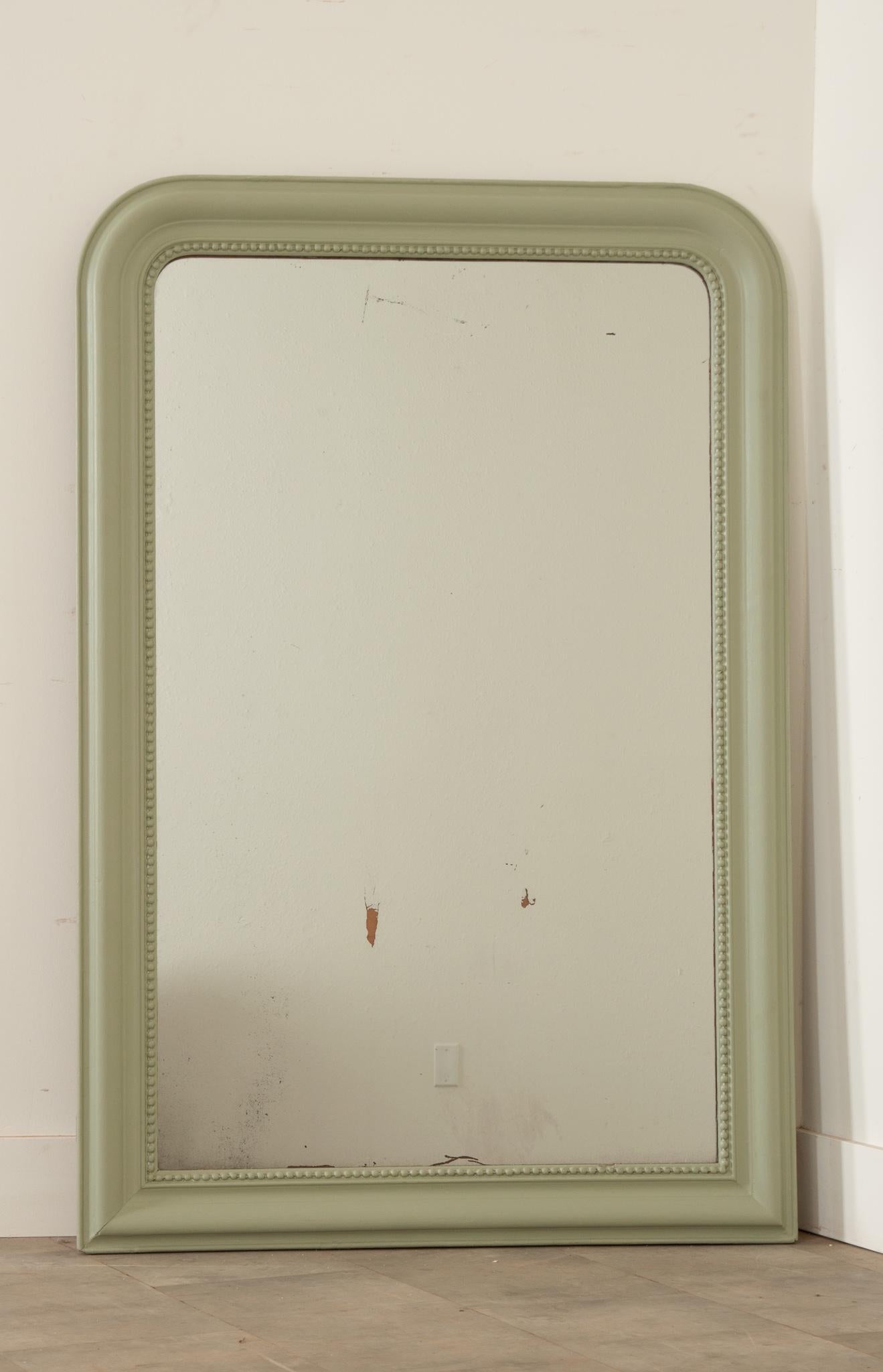 Hand-Crafted French Louis Philippe Painted Mirror For Sale