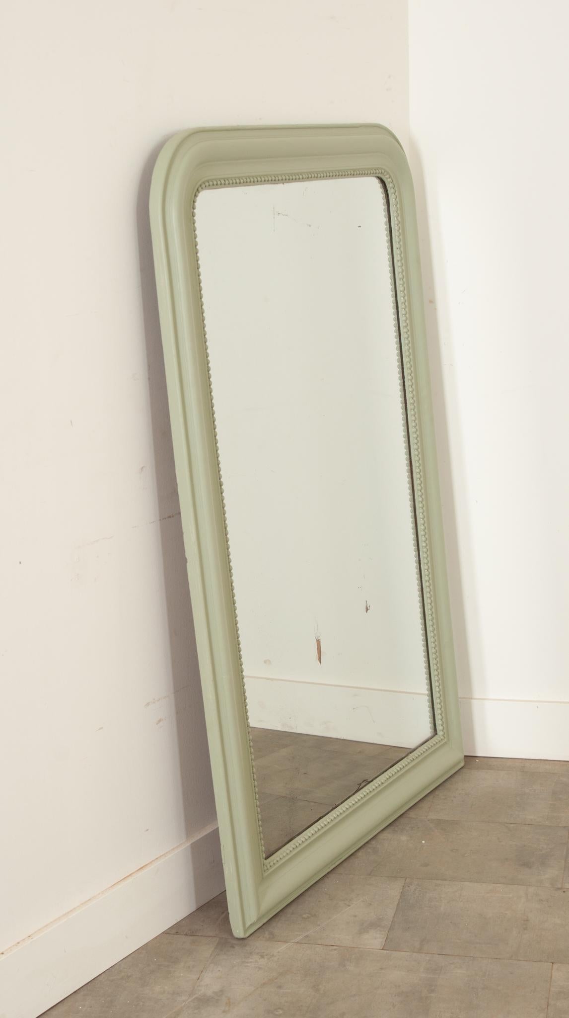 Glass French Louis Philippe Painted Mirror For Sale