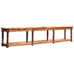 French Louis Philippe Period 13.5’ Walnut Table de Drapier, 2nd quarter 19th cen