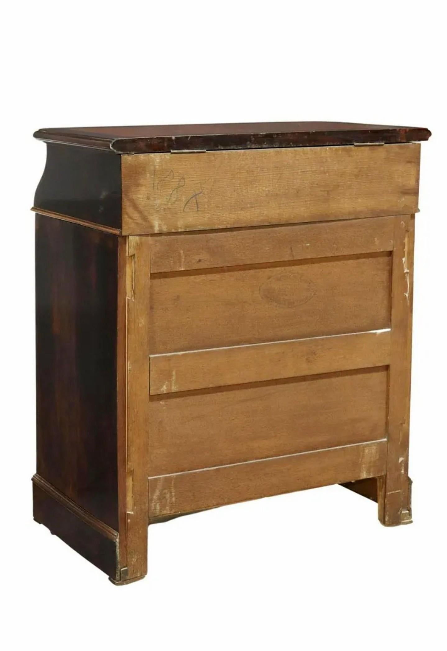 French Louis Philippe Period Amboyna Burlwood Wash Stand Chest For Sale 1