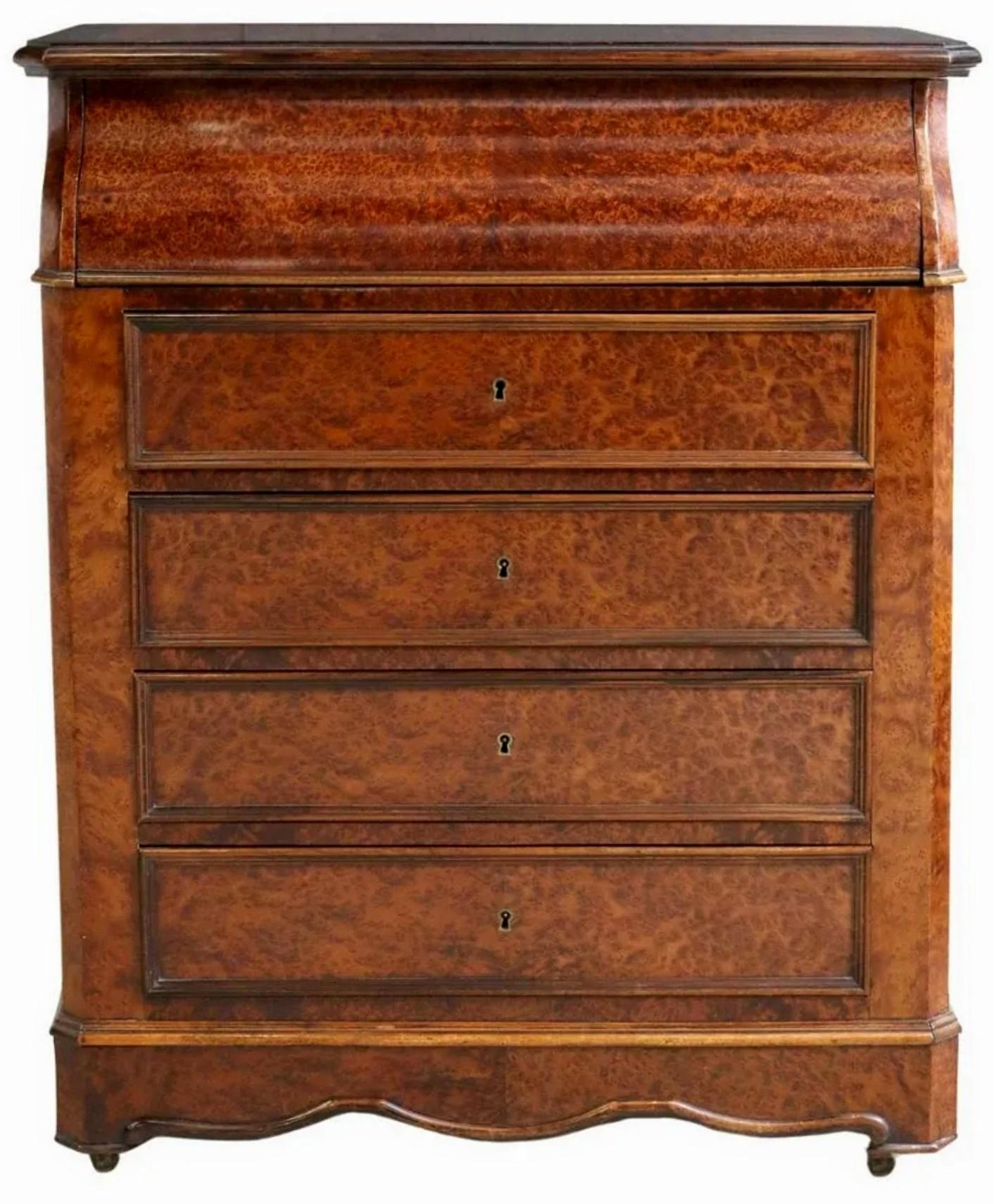 French Louis Philippe Period Amboyna Burlwood Wash Stand Chest For Sale 3