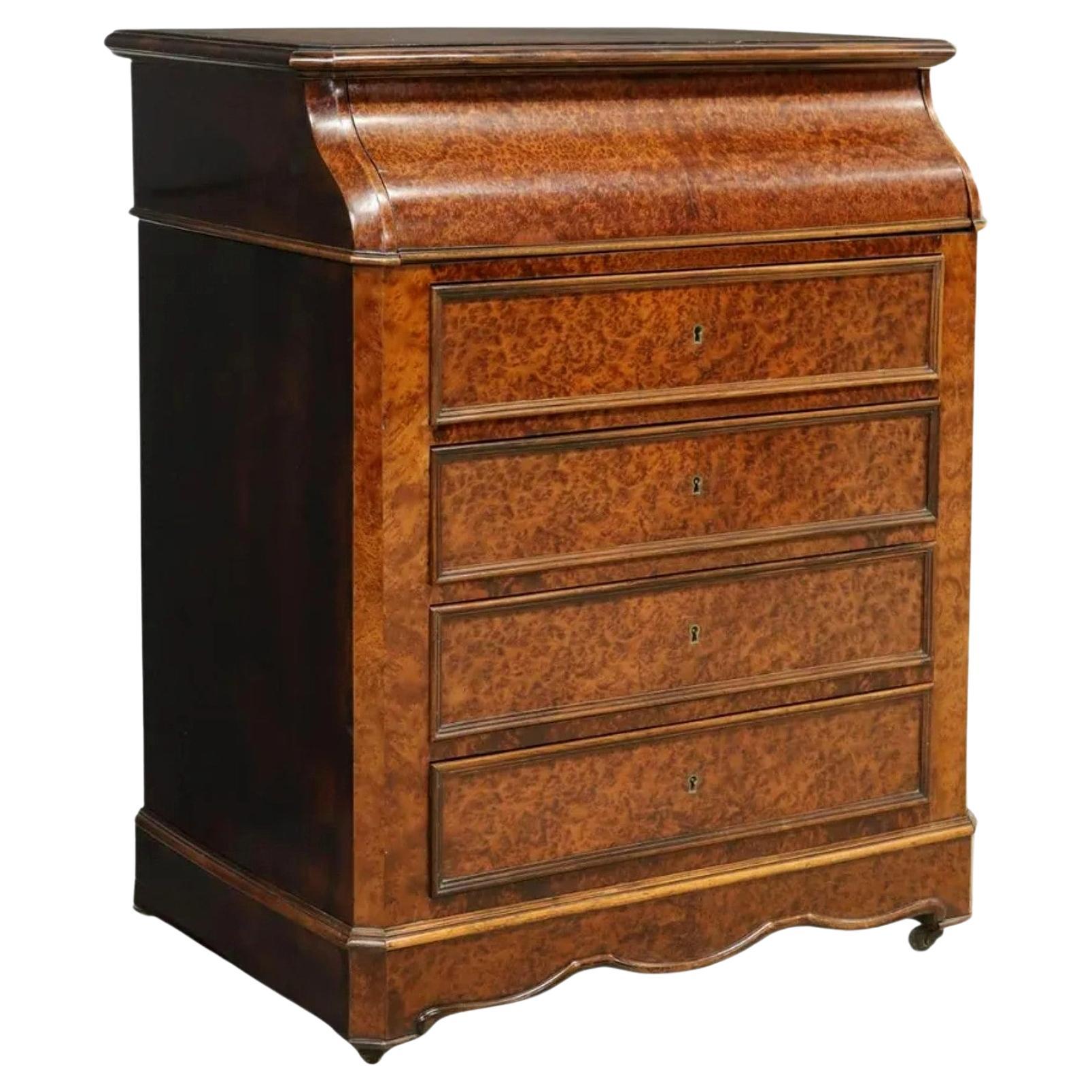 French Louis Philippe Period Amboyna Burlwood Wash Stand Chest For Sale