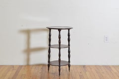 French Louis Philippe Period Dark Walnut 3-Tier Table, ca. 1835