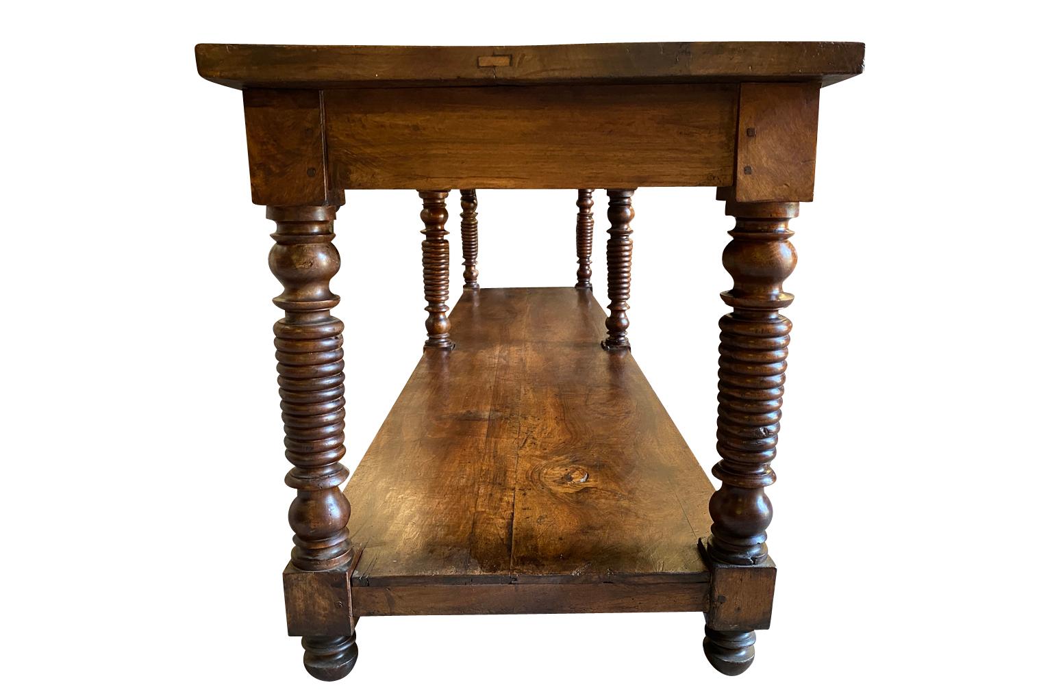 Walnut French Louis Philippe Period Draper's Table
