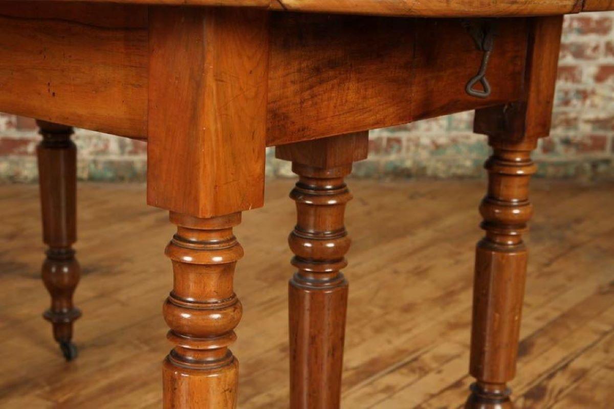 Walnut French Louis Philippe Period Drop Leaf Table