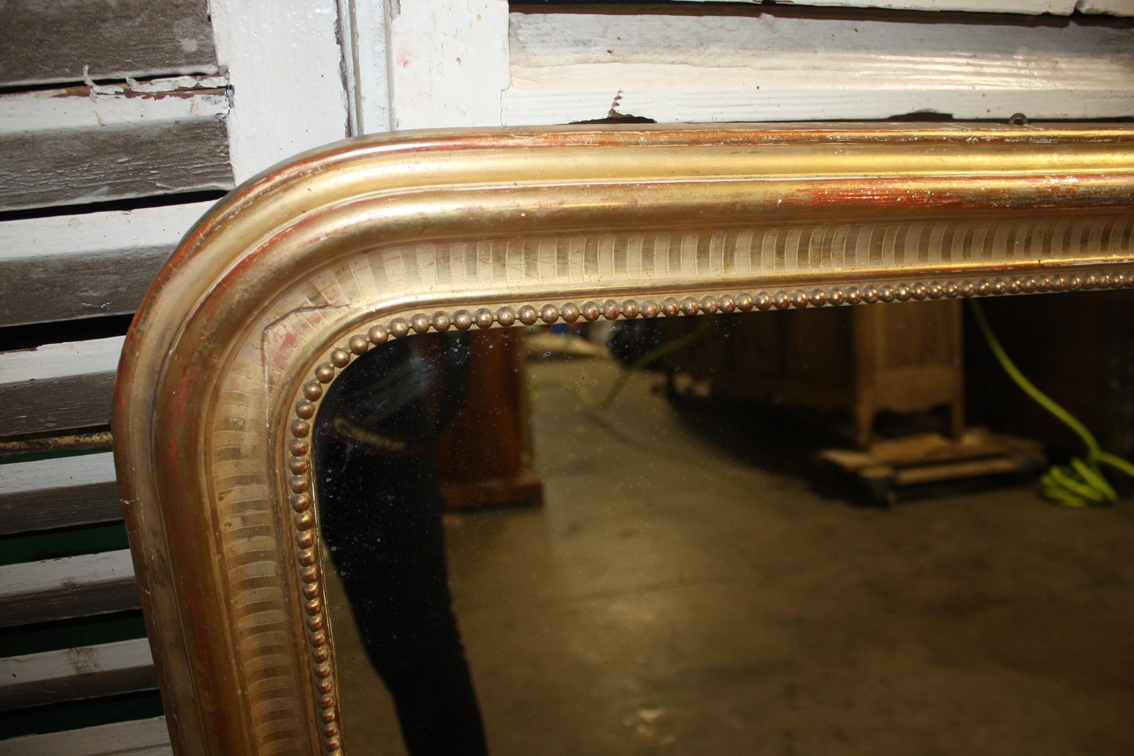 19th Century French Louis-Philippe Period Gilt Mirror