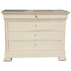 French Louis Philippe Period Painted Bookmatched Commode, circa 19th Century