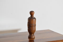 French Louis Philippe Period Pearwood & Leather Wine Bottle Corker, ca. 1835