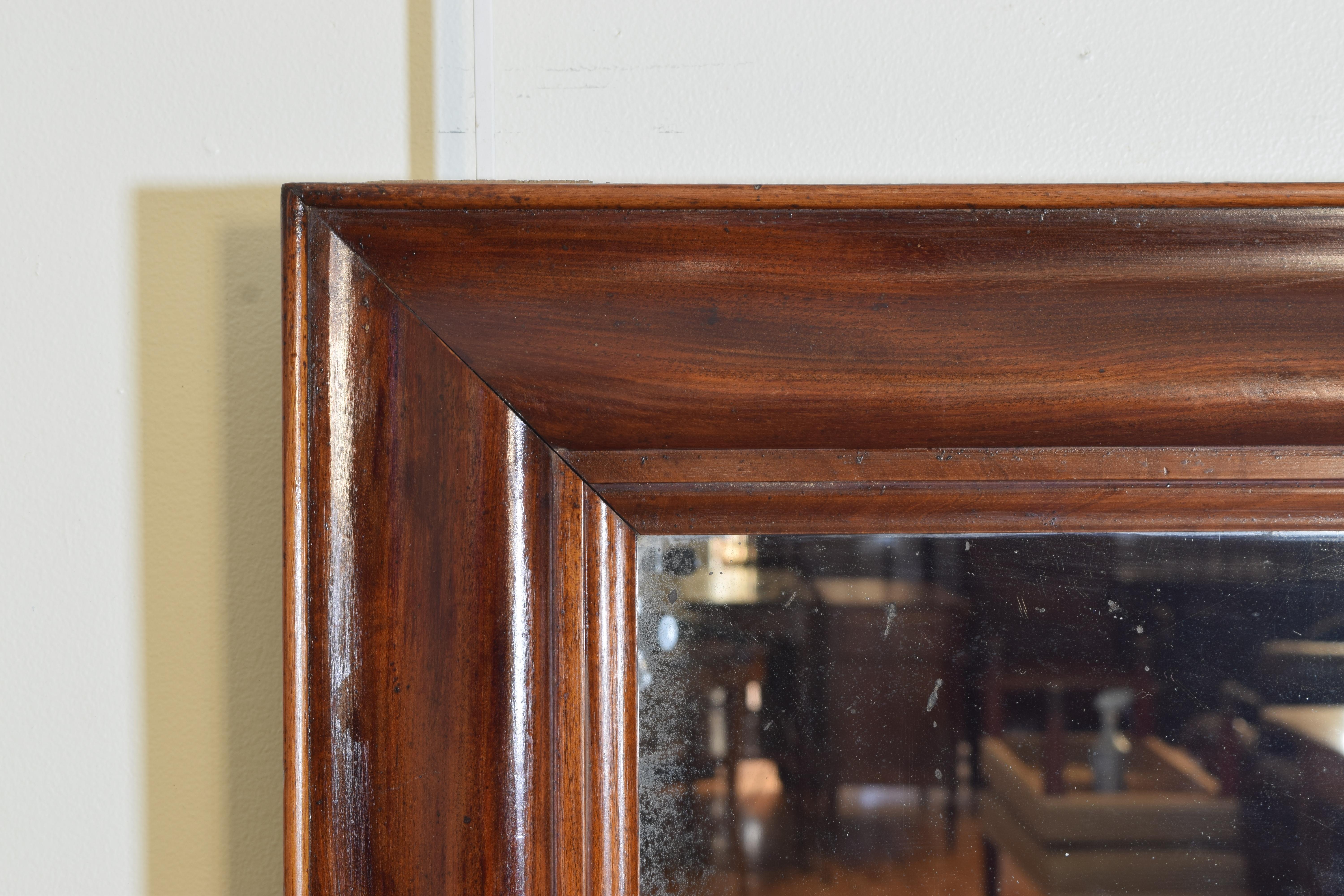 French Louis Philippe Period Shaped Cherrywood Wall Mirror, 2ndq 19th Century 1