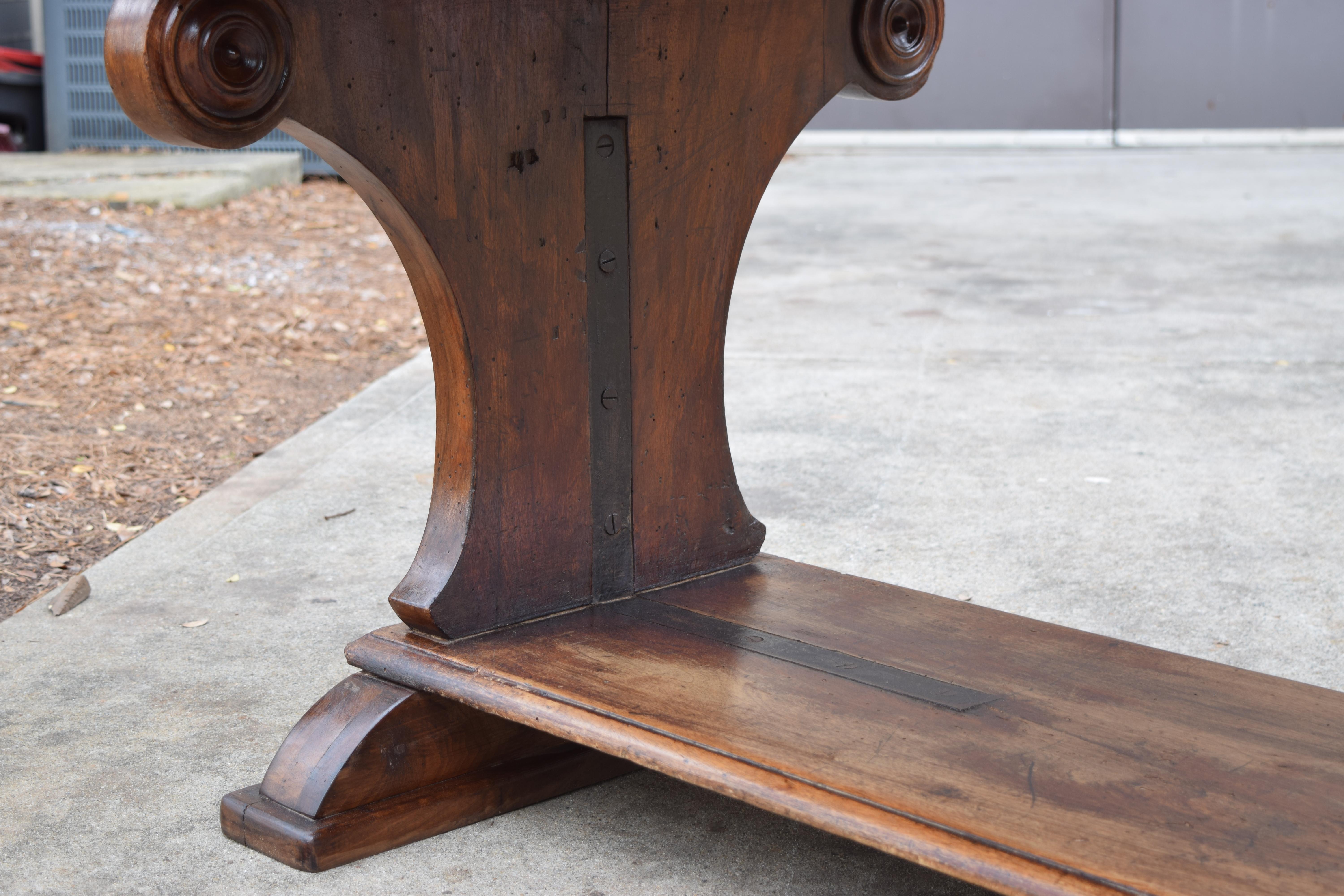 French Louis Philippe Period Solid Walnut Table de Drapier, ca. 1835 4
