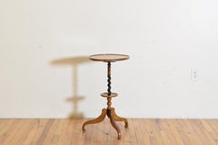 French Louis Philippe Period Walnut & Ebonized Spiral Twist Table, circa 1835