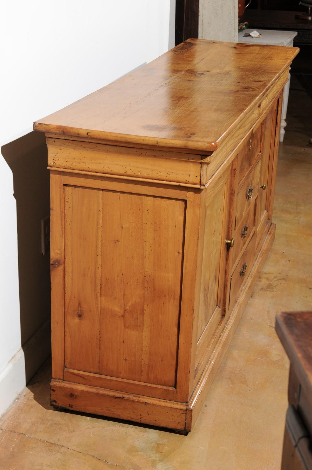 French Louis-Philippe Period Walnut Enfilade with Doors and Drawers, circa 1850 6