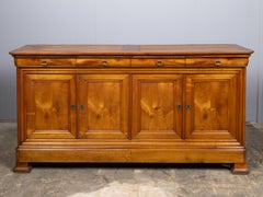 French Louis-Philippe Period Walnut Four-Door Enfilade, Circa 1840