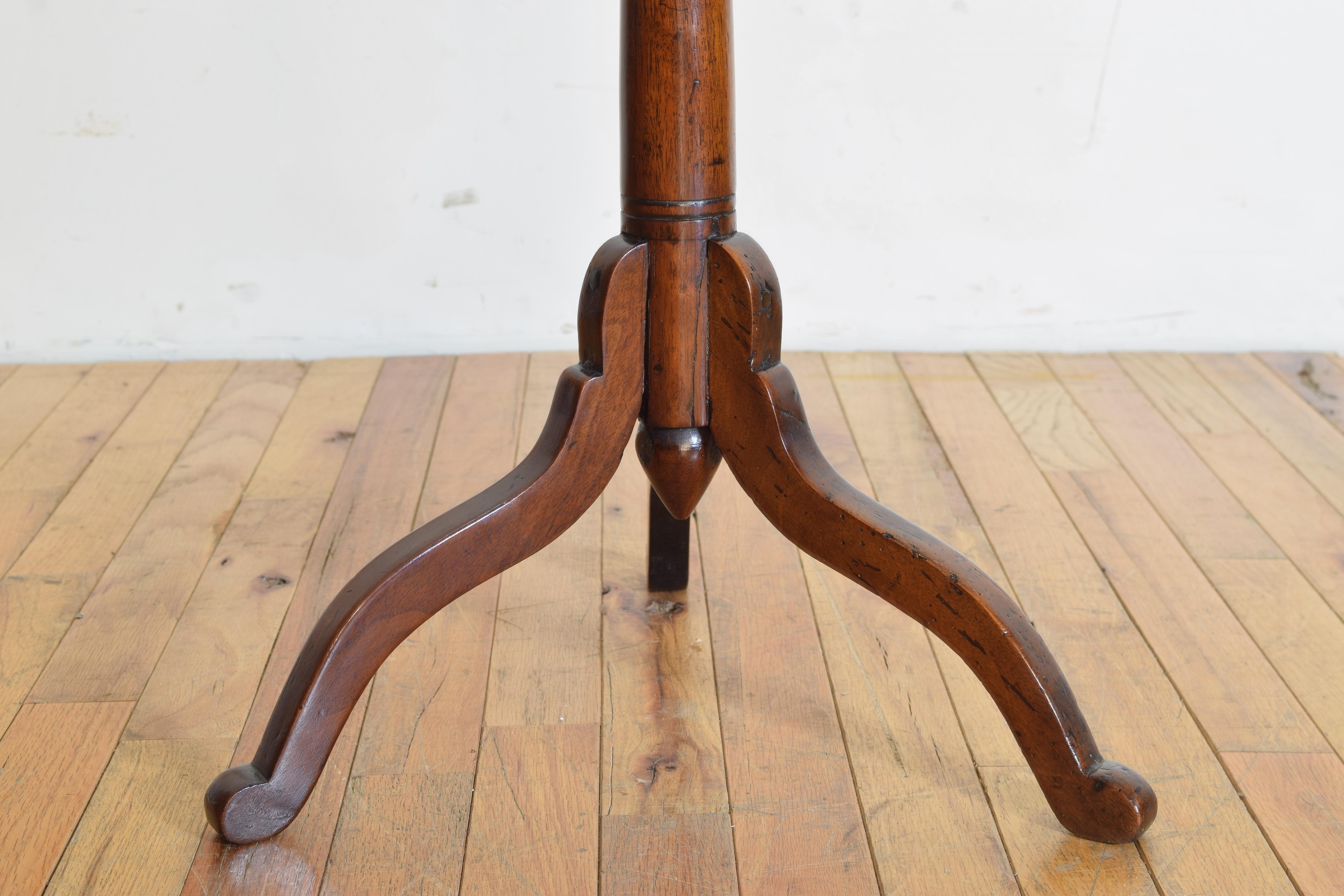 French Louis Philippe Period Walnut and Inlaid 1-Drawer Pedestal Table 6