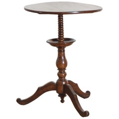 Mesa auxiliar o de trabajo francesa de nogal del periodo Louis Philippe, 2º cuarto S. XIX