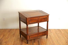 French Louis Philippe Period Walnut Slant Front 2 Drawer Desk, ca 1835