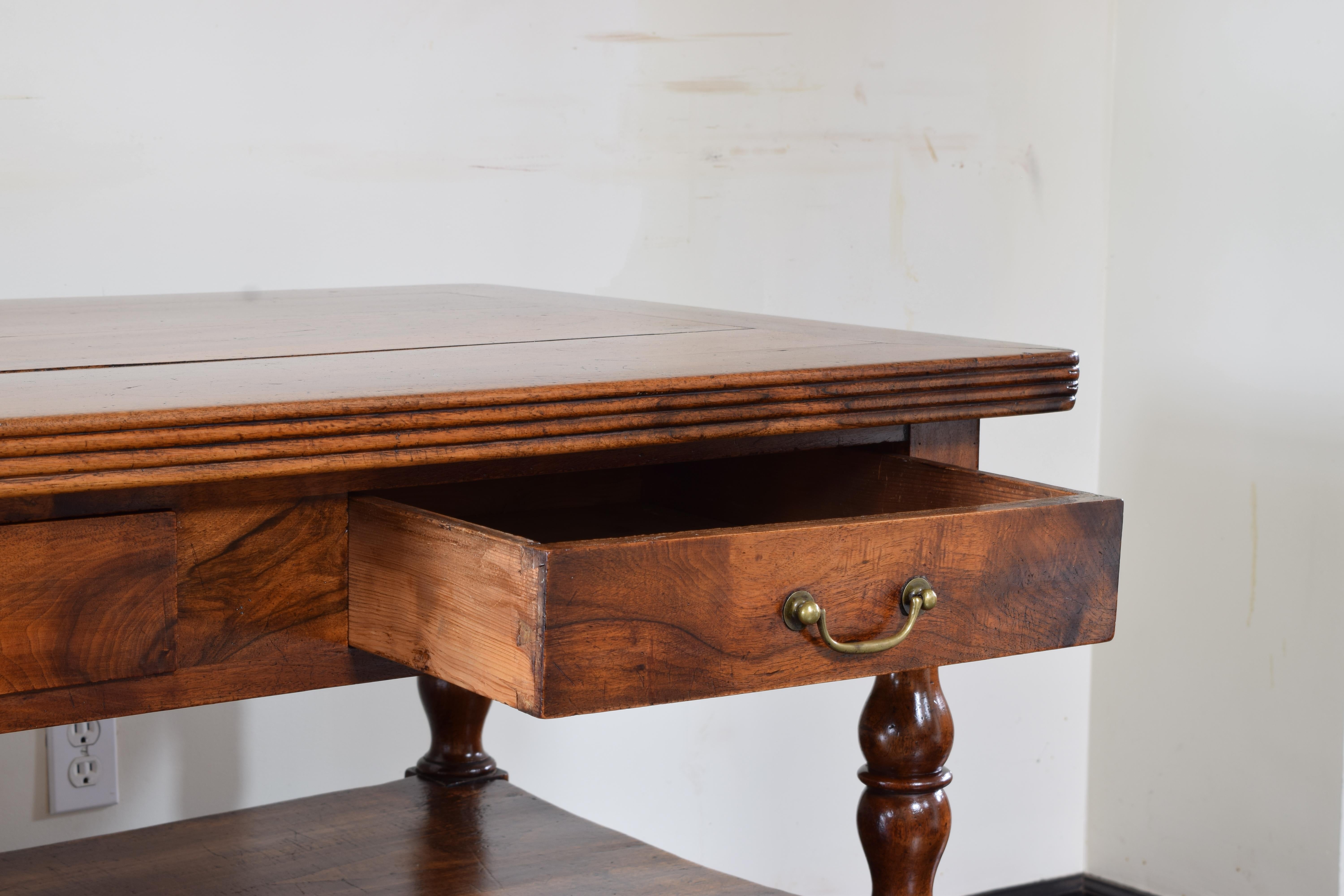 French Louis Philippe Period Walnut Tiered 4-Drawer Table de Drapier, ca. 1835 3