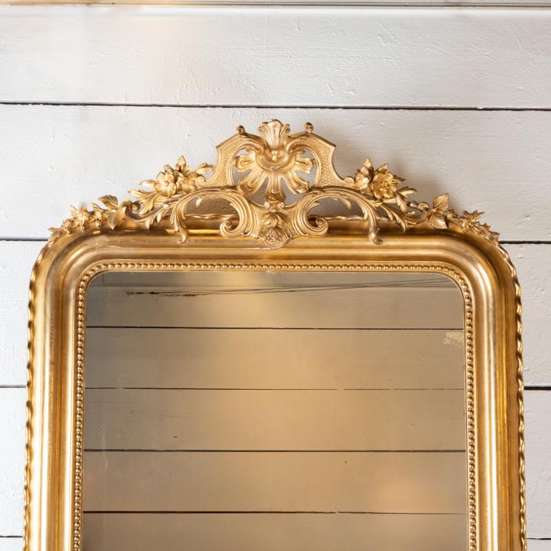 Luigi Filippo Specchio francese in stile Regency Louis Philippe, XIX secolo  H. 155 cm in vendita