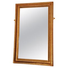 French Louis Philippe Ribbed Gold Leaf Mirror