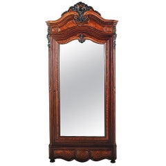 French Louis Philippe Rosewood Armoire