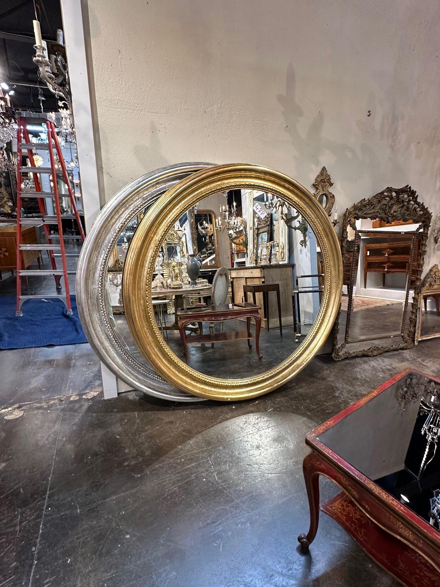 French Louis Philippe Round Mirror For Sale 1