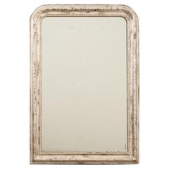 Antique French Louis Philippe Silver Gilt Mirror