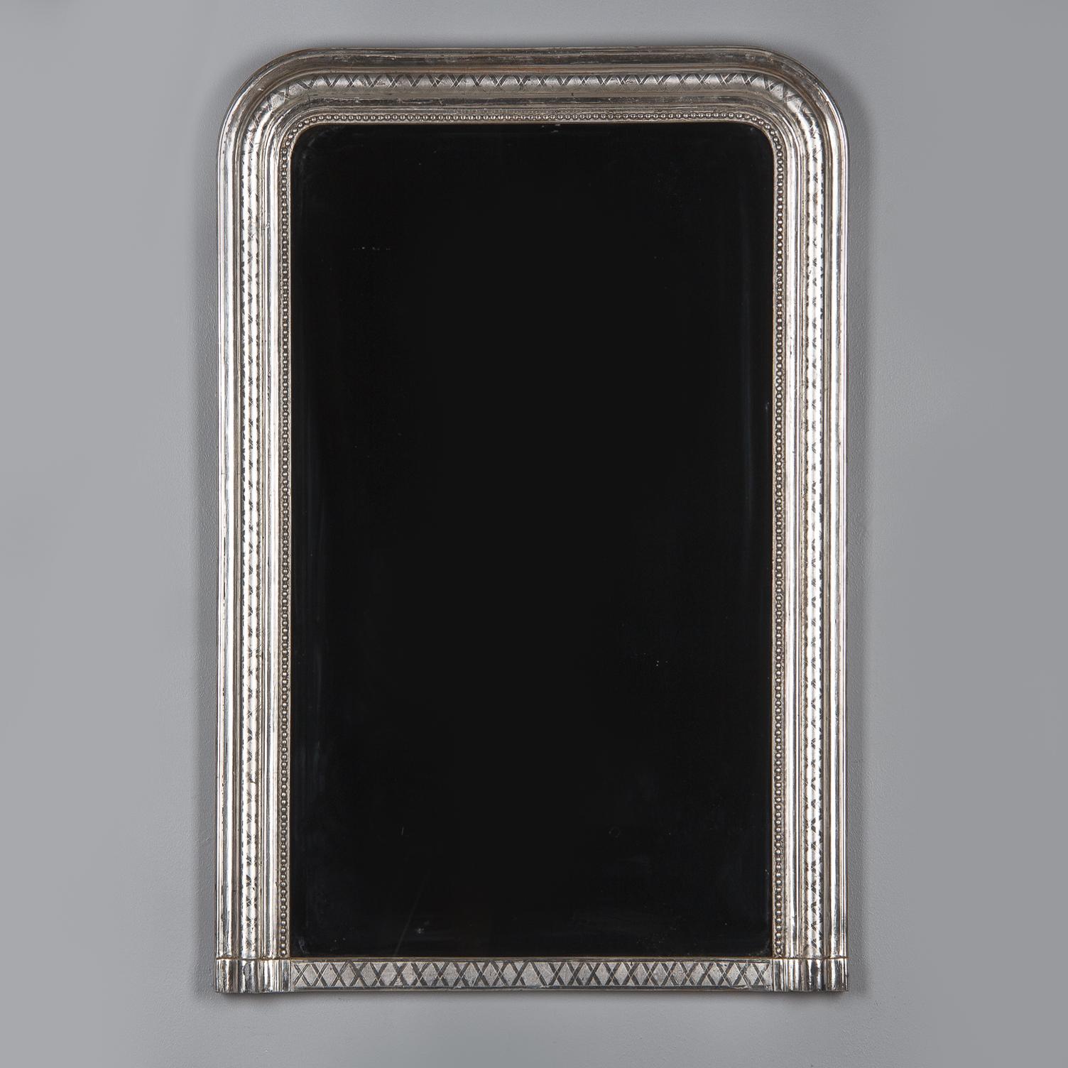Louis-Philippe Miroir Louis Philippe français à feuilles d'argent:: milieu des années 1800