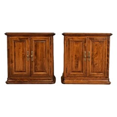 French Louis Philippe Solid Carved Maple Bedside Chests, 1970s Used French Louis Philippe Solid Carved Maple Bedside Chests, 1970s