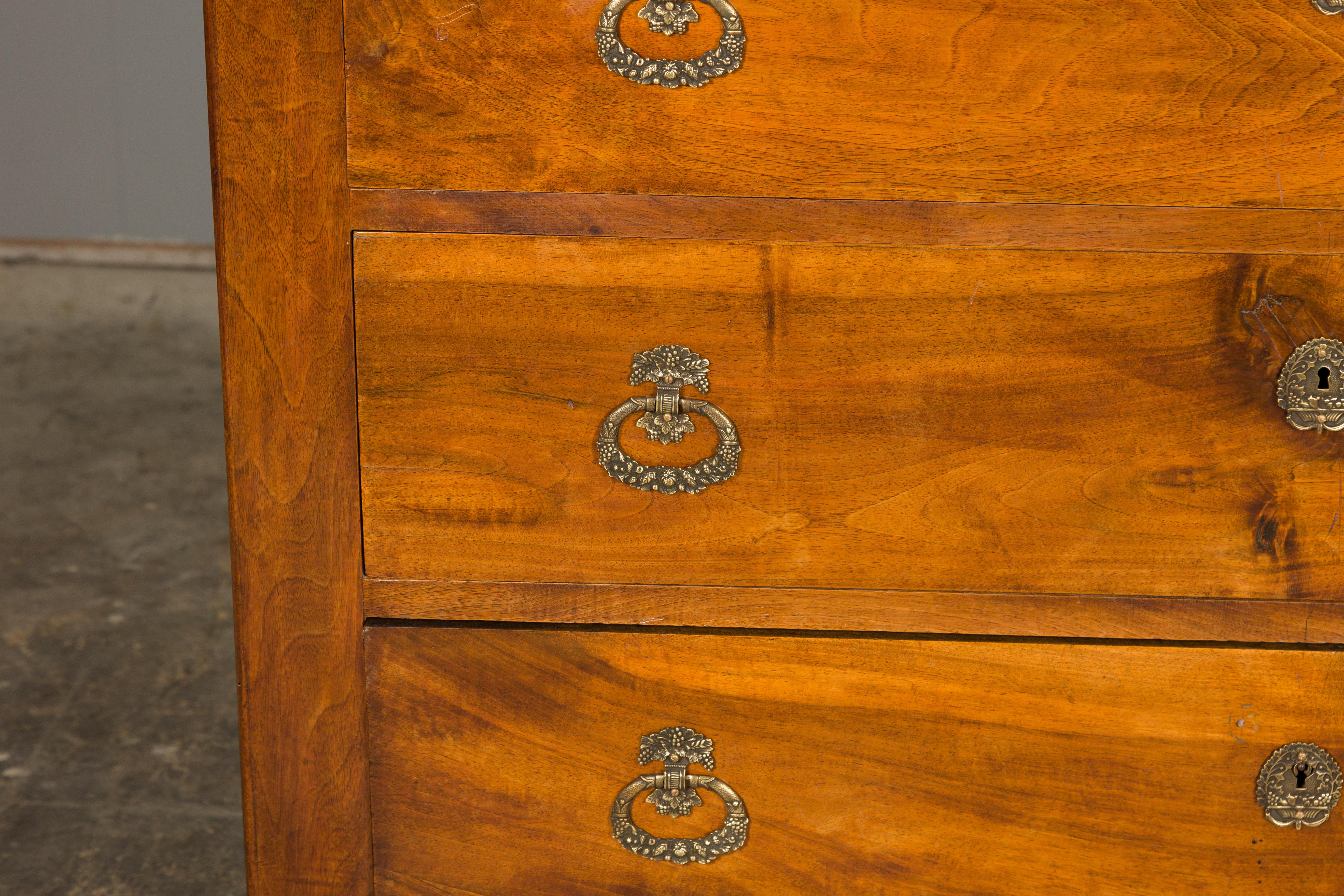 French Louis Philippe Style 19th Century Wooden Commode with Four Drawers For Sale 5