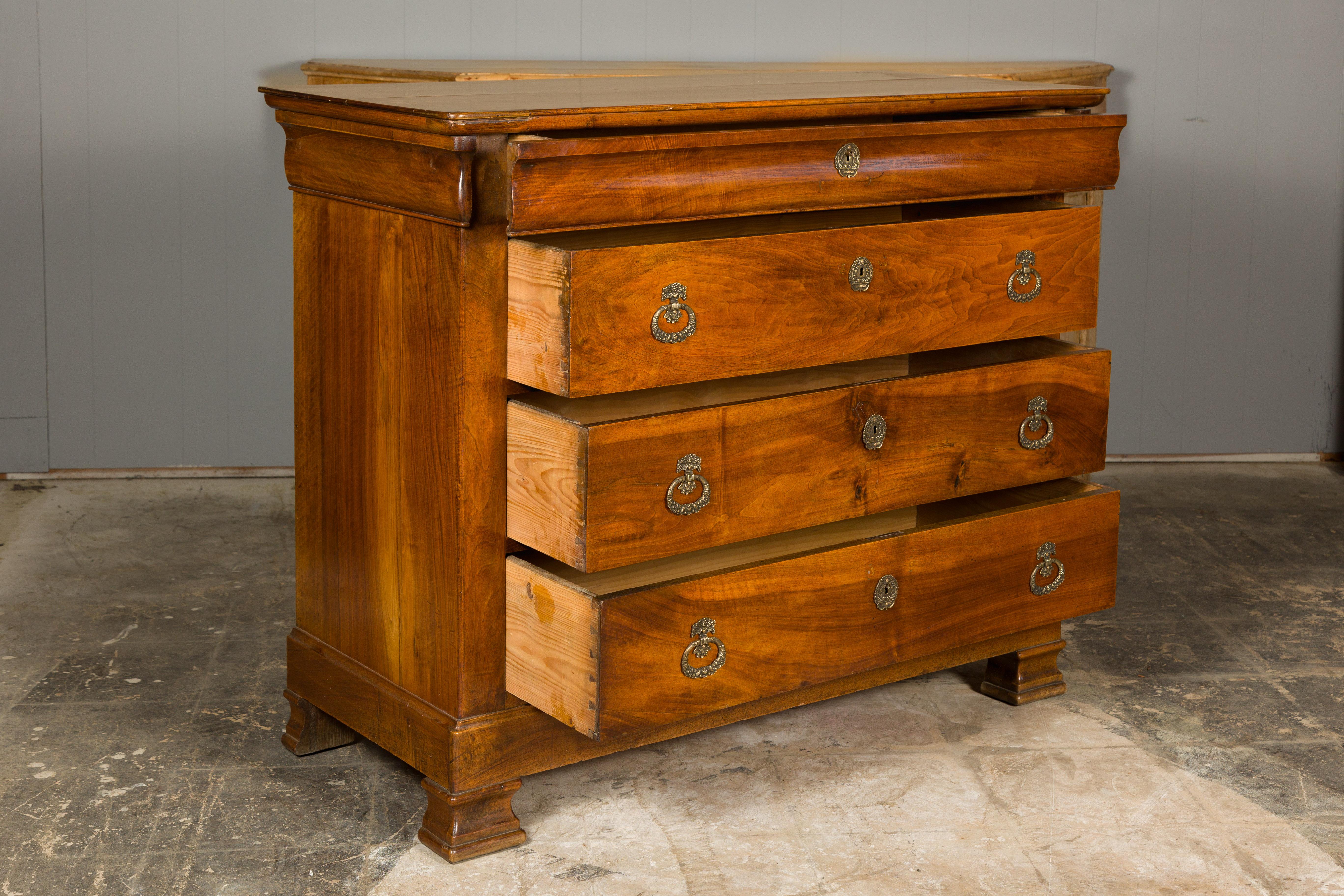 French Louis Philippe Style 19th Century Wooden Commode with Four Drawers For Sale 8