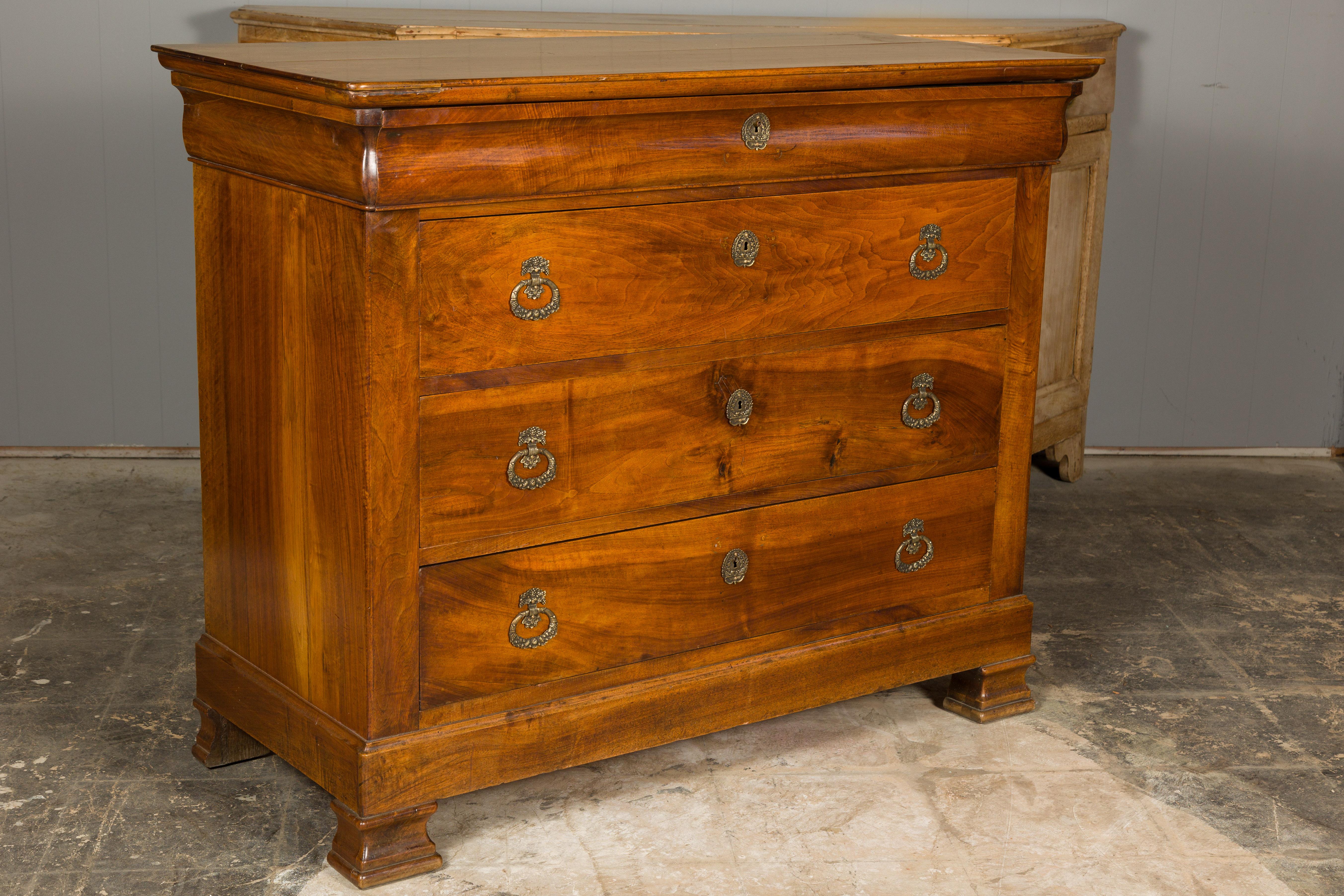 French Louis Philippe Style 19th Century Wooden Commode with Four Drawers For Sale 10
