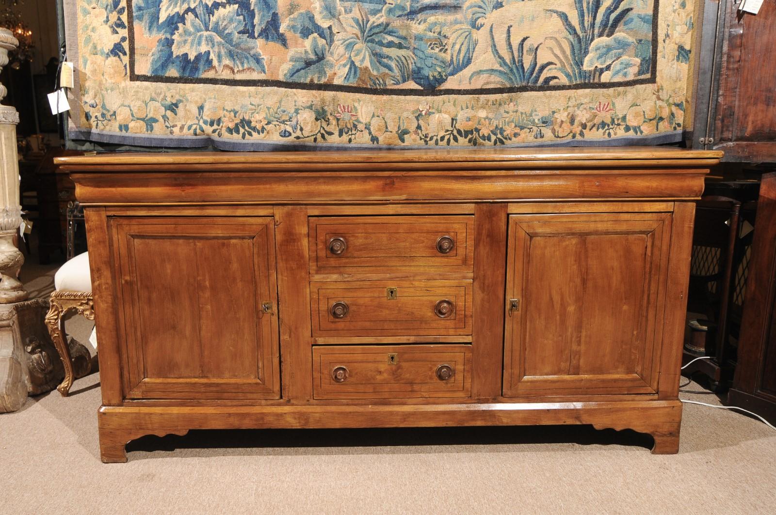 French Louis Philippe Style Fruitwood Enfilade, Late 19th Century 7
