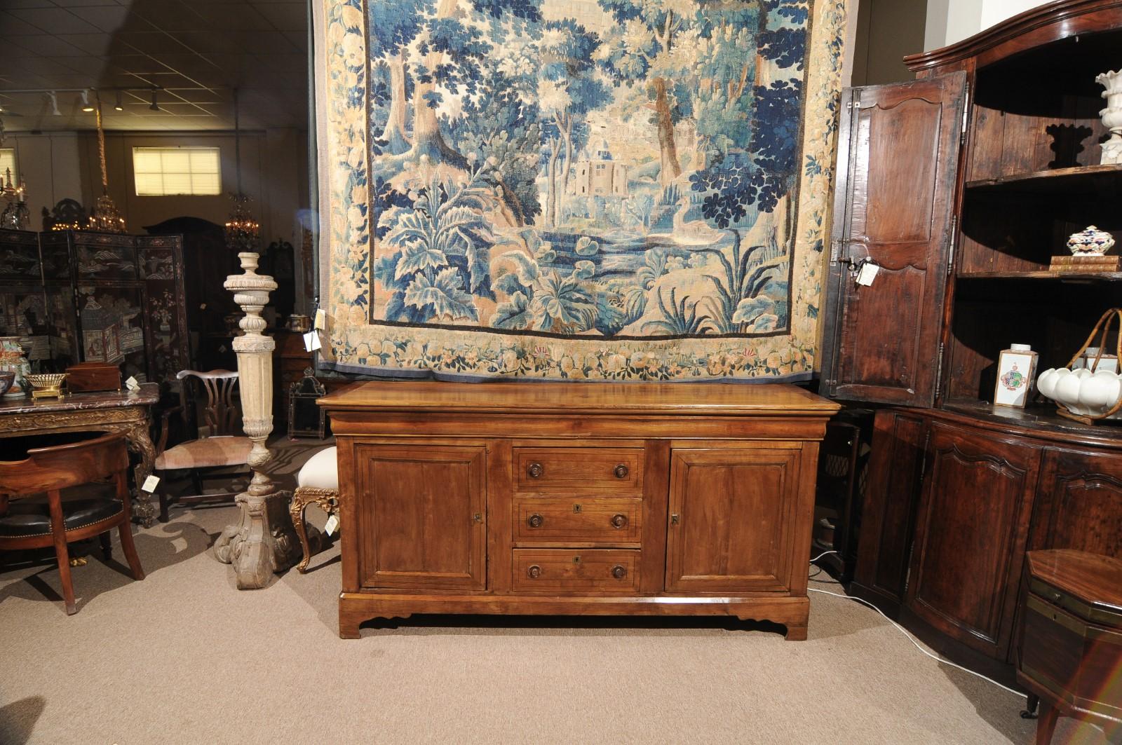 French Louis Philippe Style Fruitwood Enfilade, Late 19th Century 8