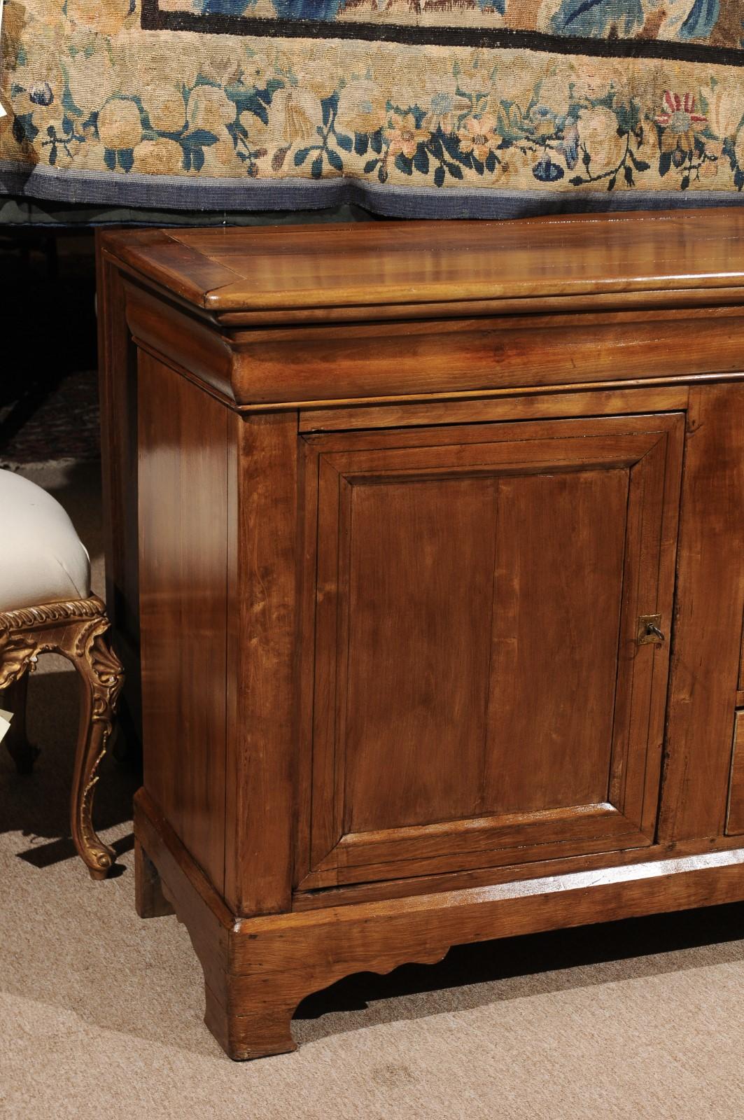 French Louis Philippe Style Fruitwood Enfilade, Late 19th Century In Good Condition In Atlanta, GA
