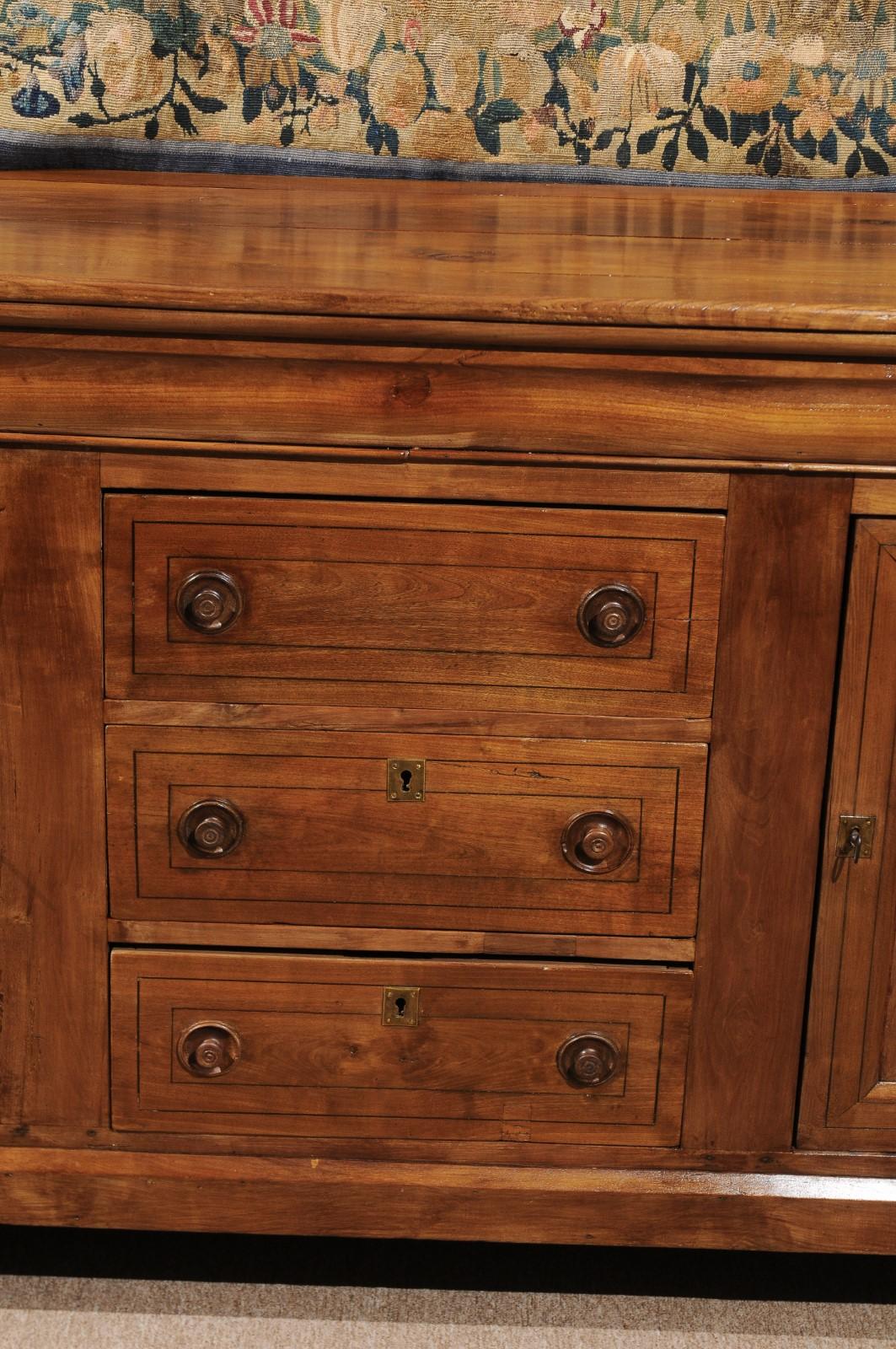 French Louis Philippe Style Fruitwood Enfilade, Late 19th Century 1