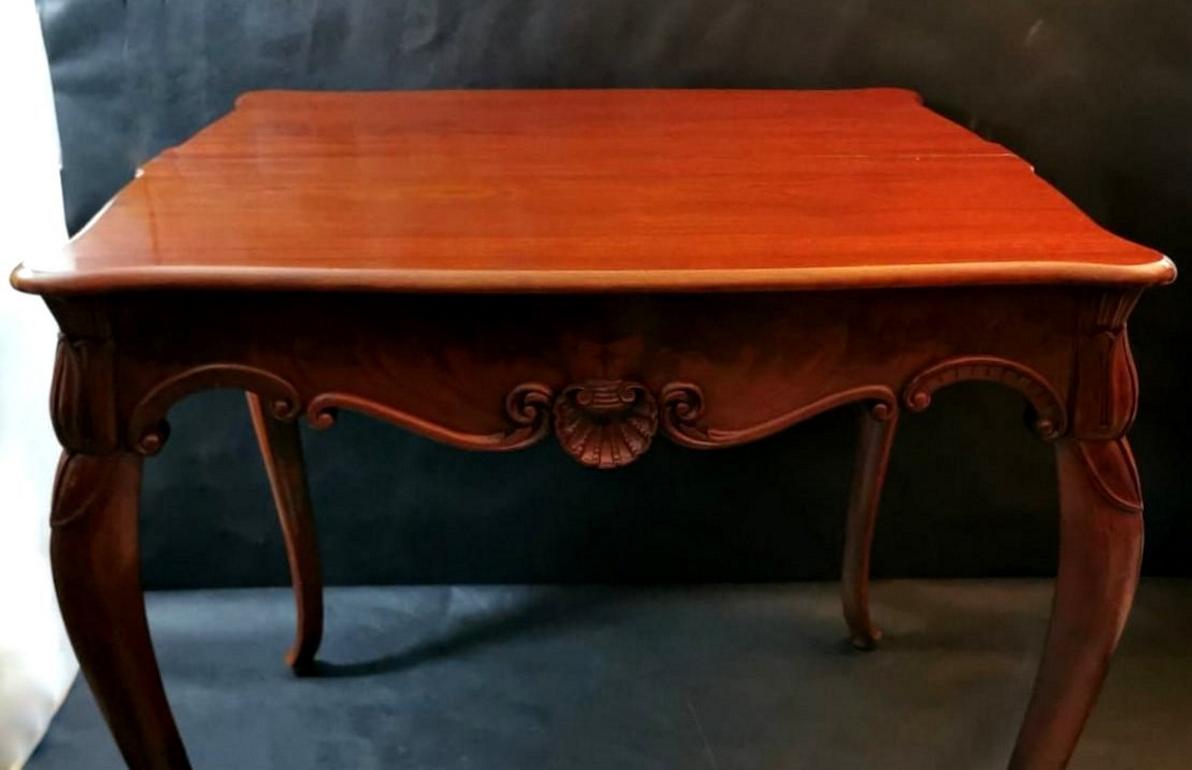 French Louis Philippe Style Game Table In Good Condition For Sale In Prato, Tuscany
