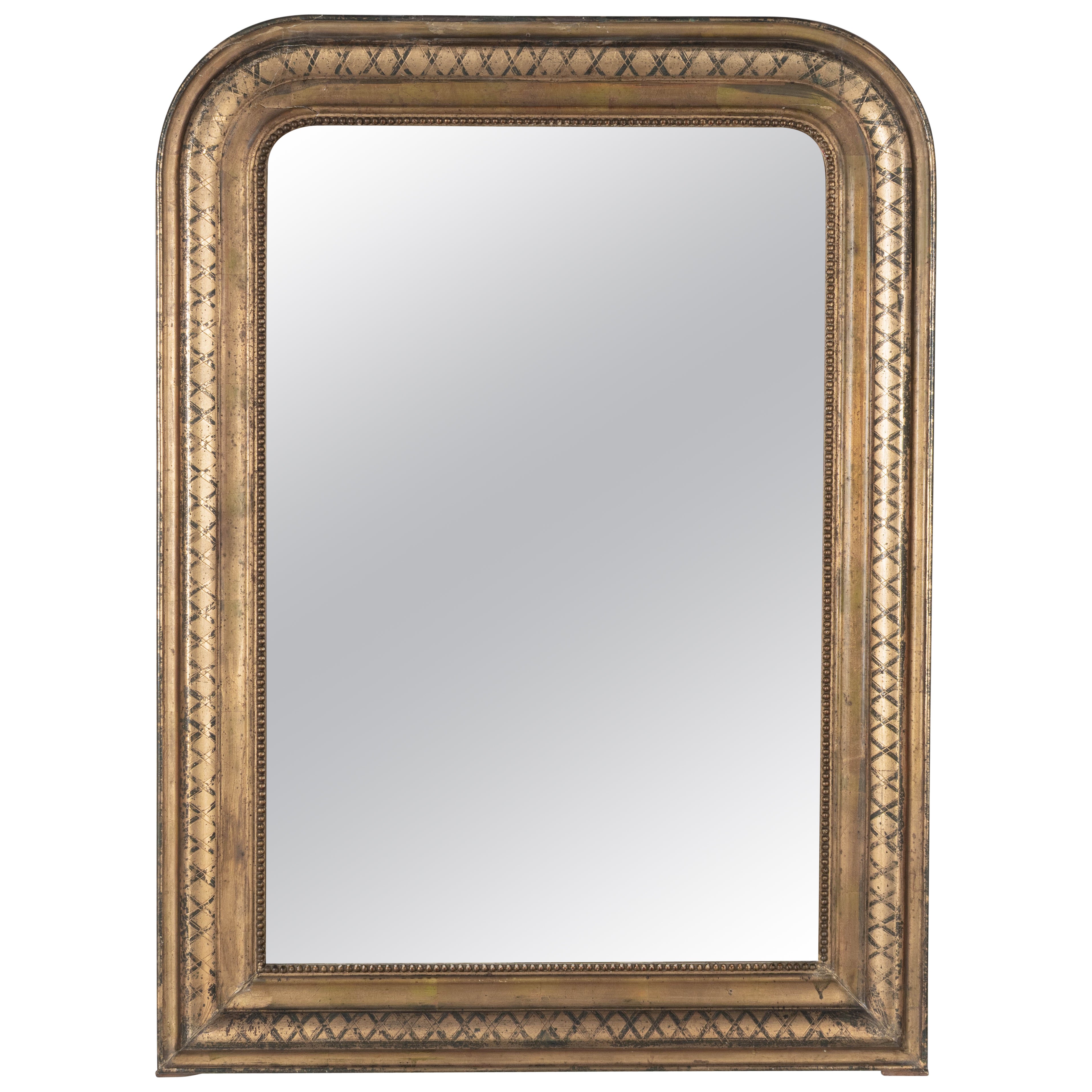French Louis Philippe Style Gilded Mirror  30"W x 41"H