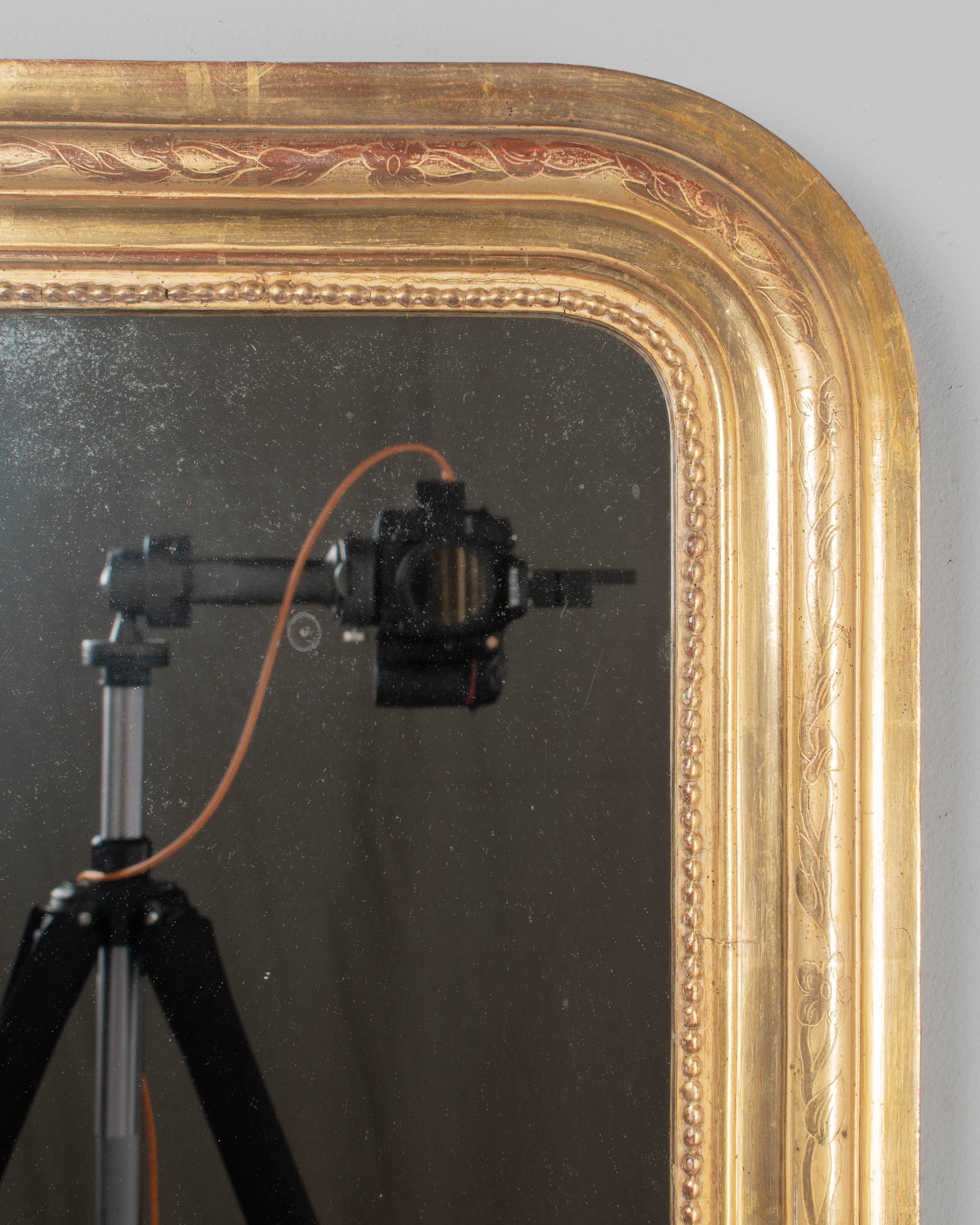 French Louis Philippe Style Gilded Mirror 25.25
