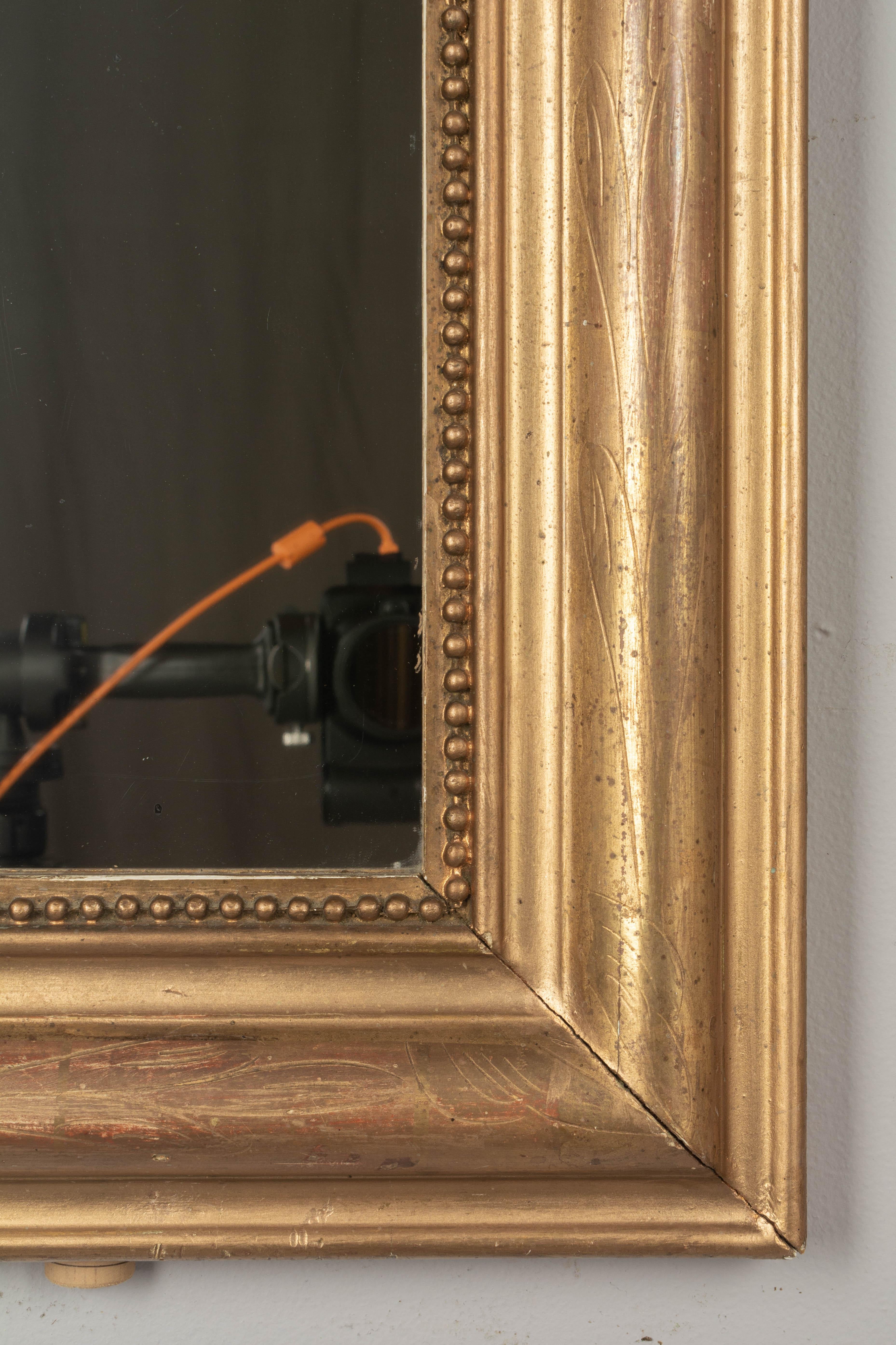 20th Century French Louis Philippe Style Gilded Mirror