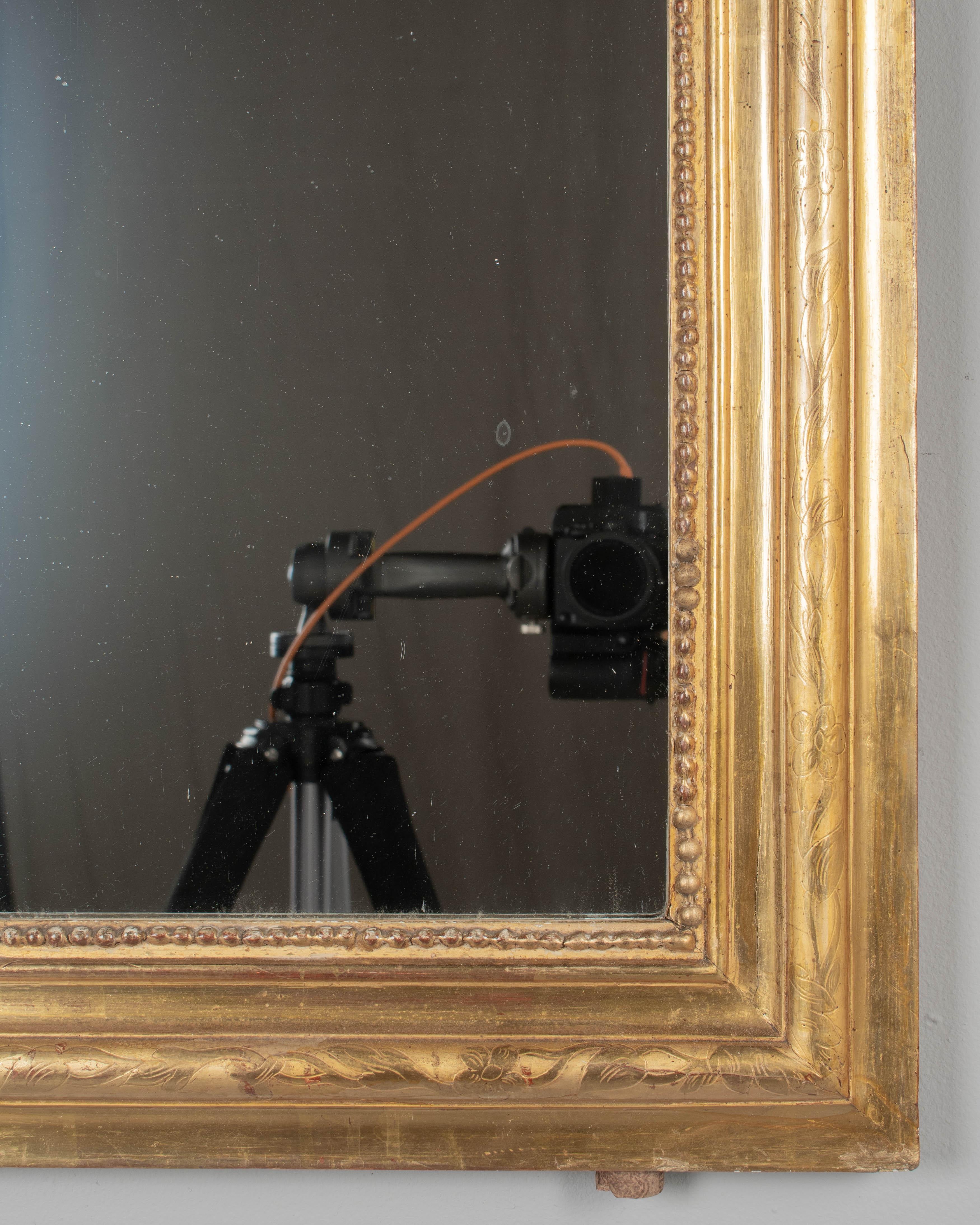 20th Century French Louis Philippe Style Gilded Mirror 25.25