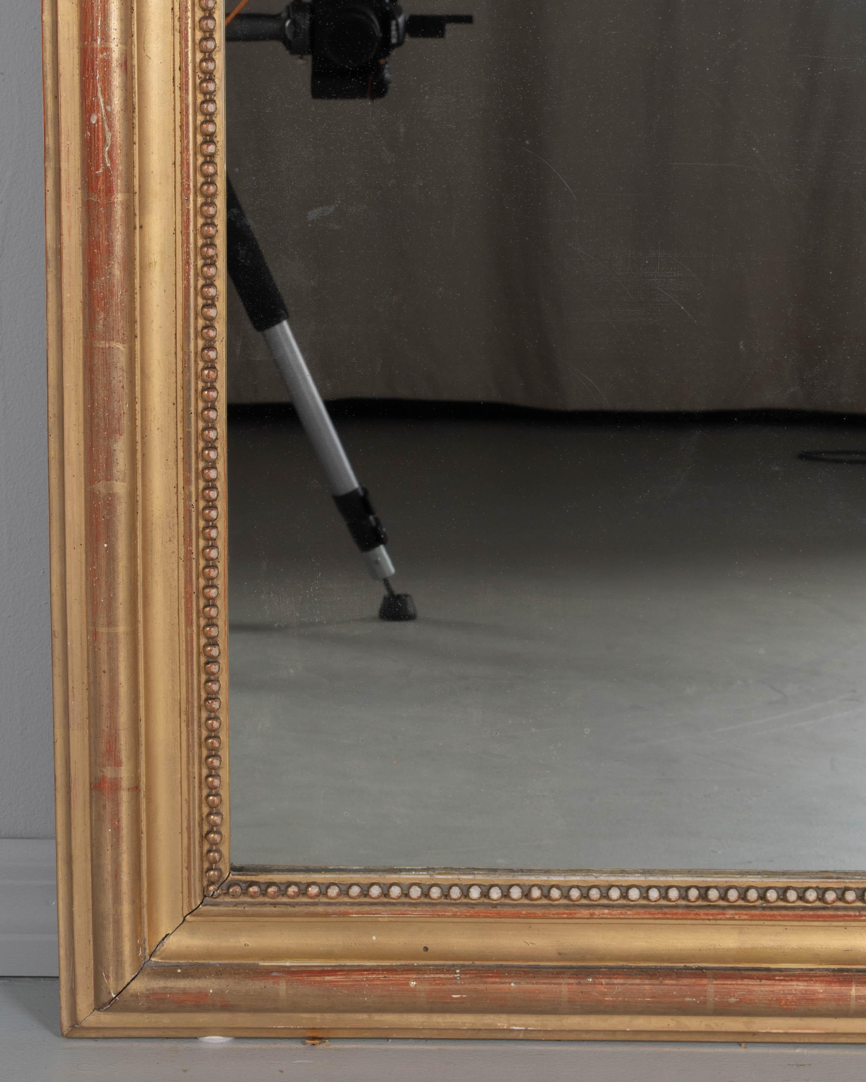 Fatto a mano French Louis Philippe Style Gilded Mirror in vendita