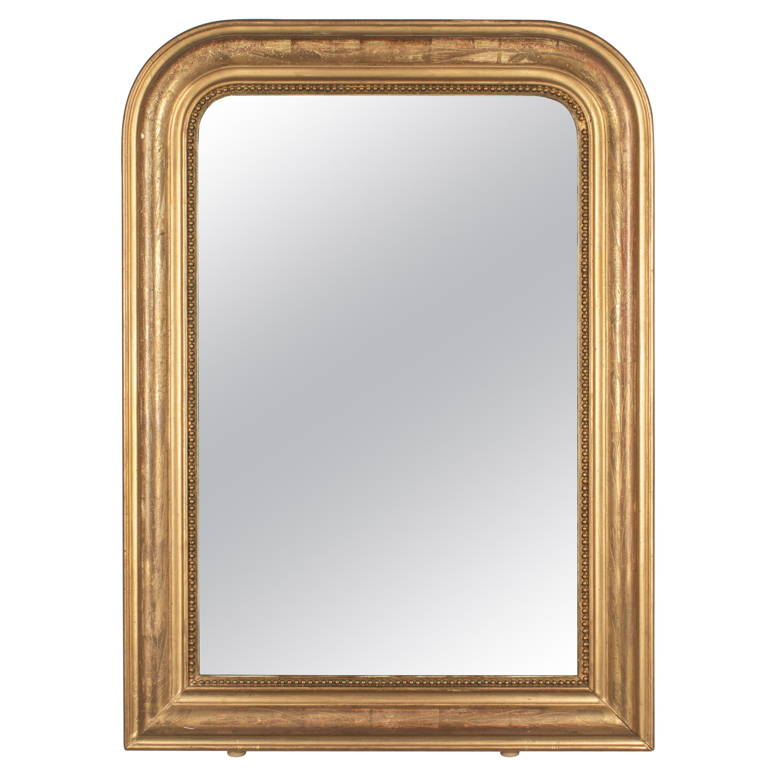 French Louis Philippe Style Gilded Mirror